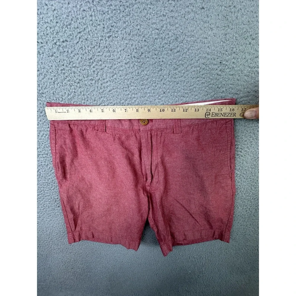 J.Crew Gramercy Shorts Mens 32 Red Chambray 8